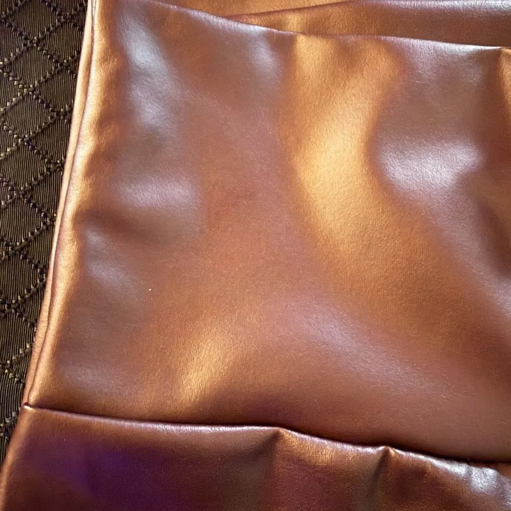 Dark brown Faux leather pants